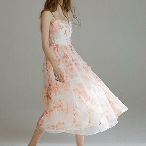 Sincethen Floral camisole midi dress